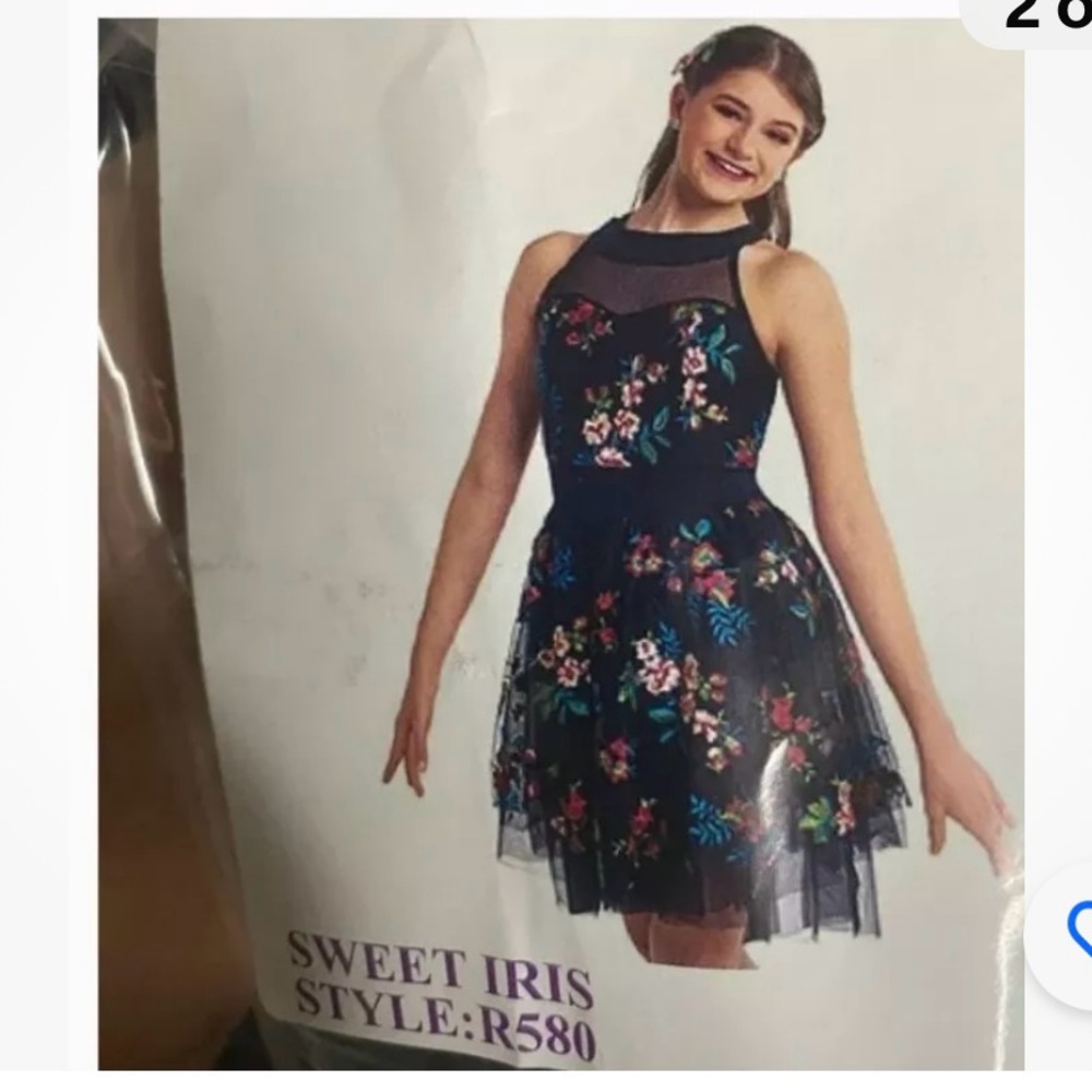 NWOT Curtain Call Dance Halloween with embroidered flowers Costume Size Large